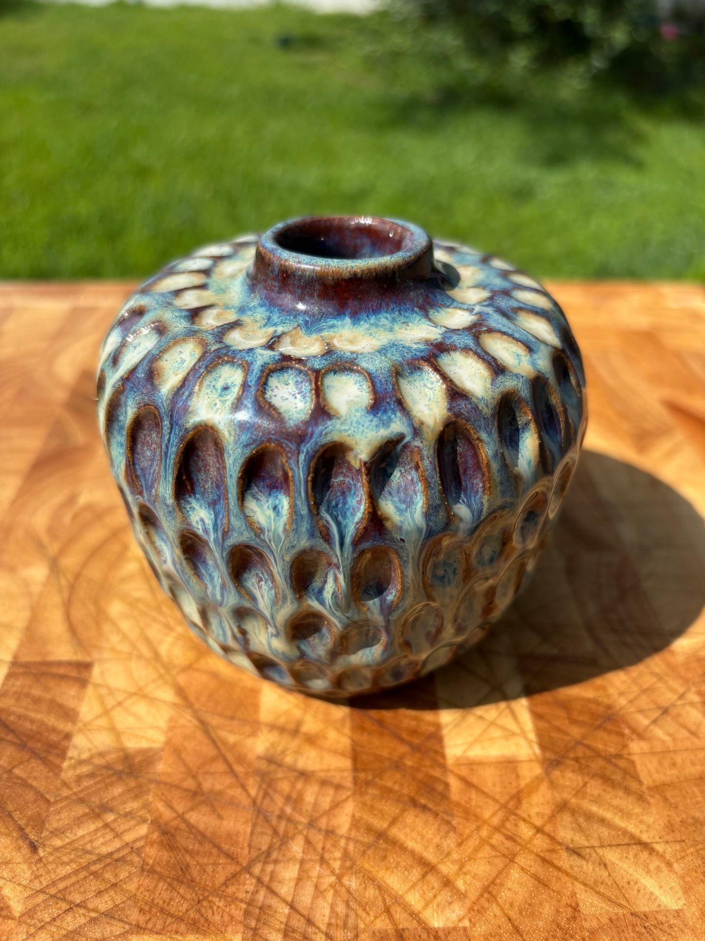 Handmade Dimpled Soap/Lotion Dispenser