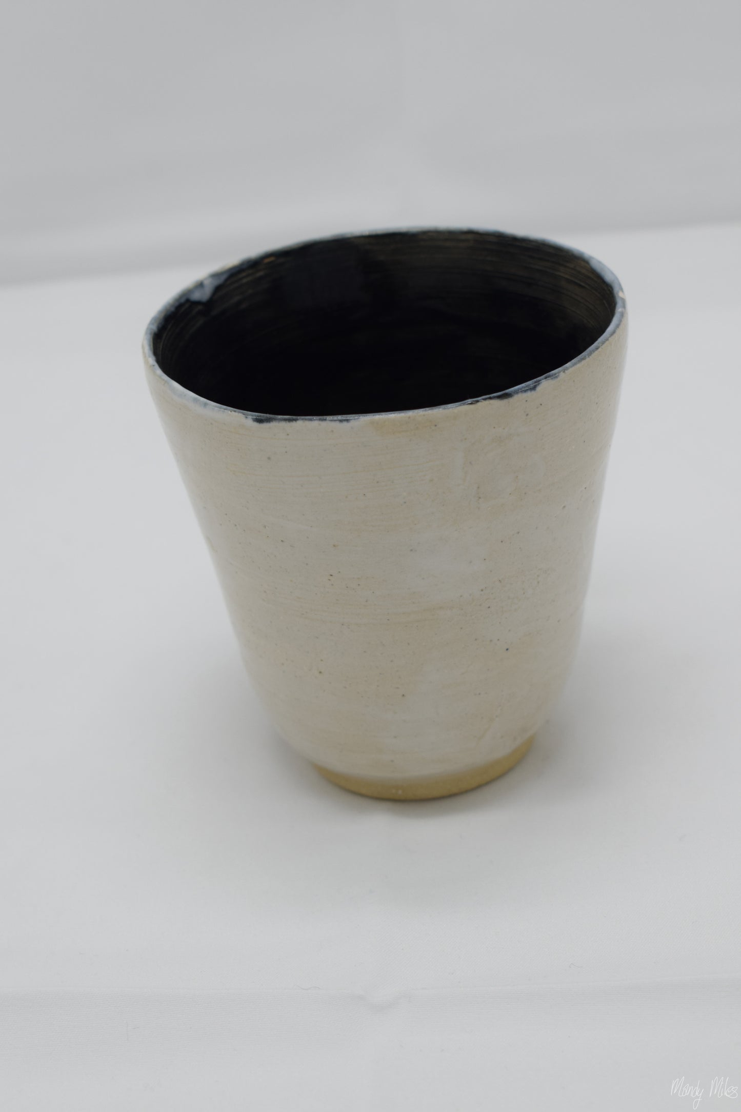 Ceramic Beverage Tumblers - #003 (White with Black)