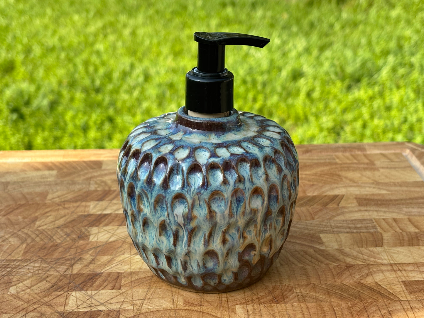 Handmade Dimpled Soap/Lotion Dispenser