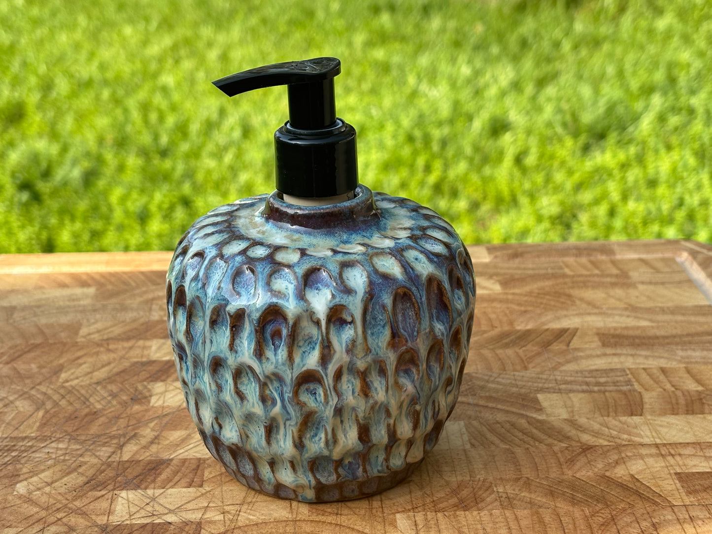 Handmade Dimpled Soap/Lotion Dispenser