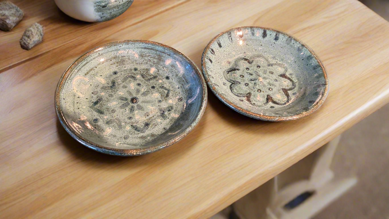 Custom Order - Coffee Set for Two Teal Mandala