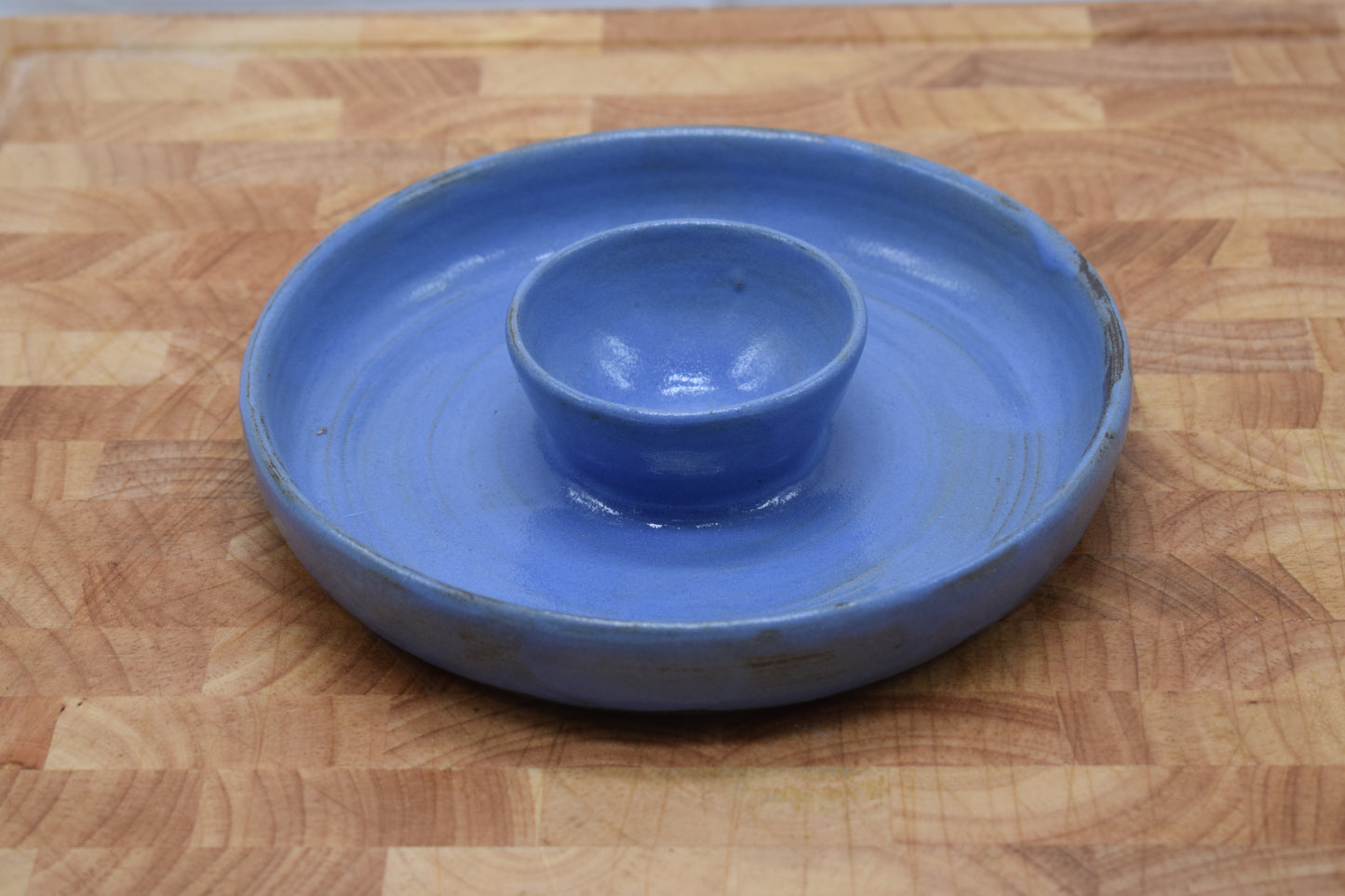 Ceramic Hand-Thrown Snack and Sauce Plate