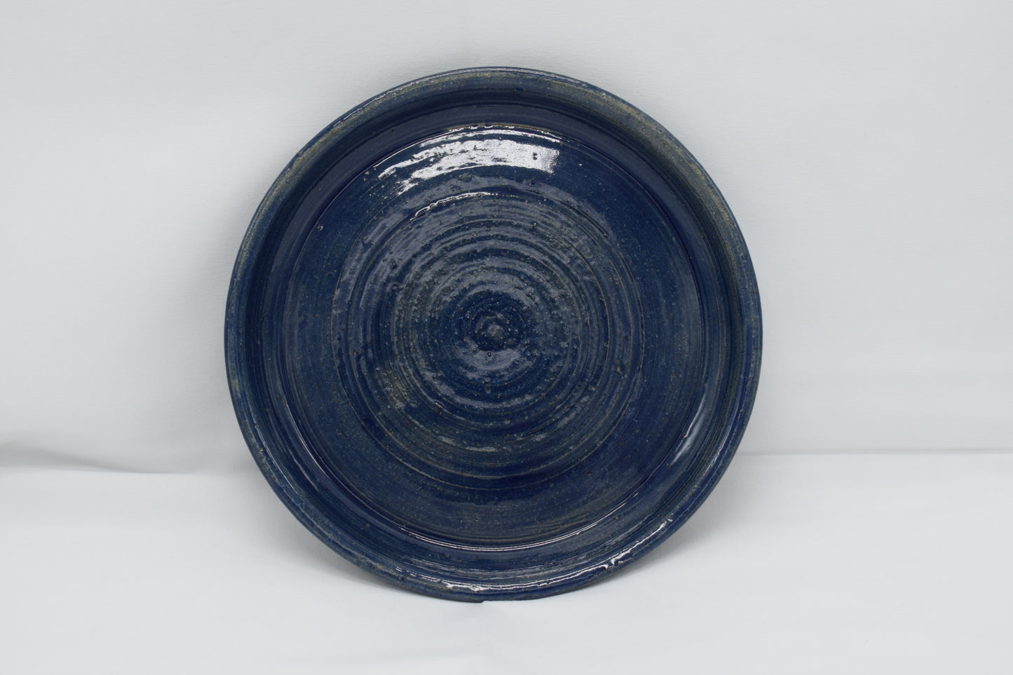 Ceramic Medium Snack Plate - Blue #037