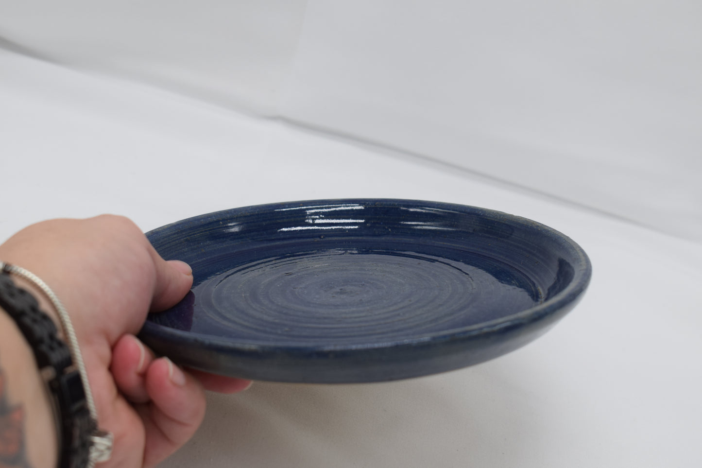 Ceramic Medium Snack Plate - Blue #037